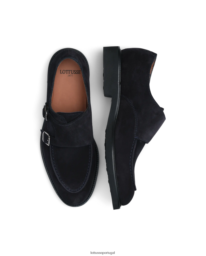 ponto Lottusse homens sapato monge de camurça baltimore marinha 86F22T166 calçados