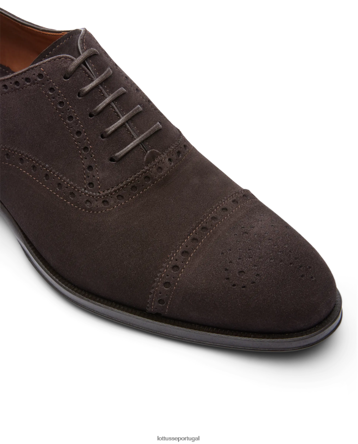 ponto Lottusse homens Lenox camurça bezerro oxford café 86F22T138 calçados