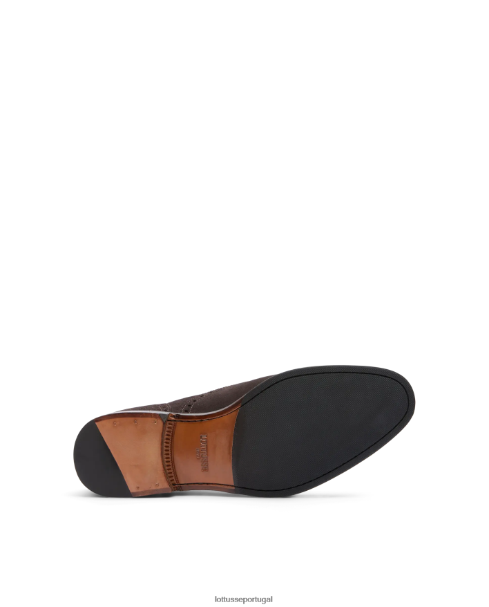 ponto Lottusse homens Lenox camurça bezerro oxford café 86F22T138 calçados