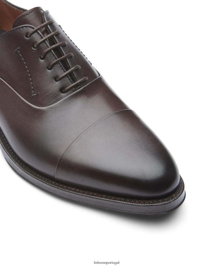 ponto Lottusse homens crosta premium anilina bezerro oxford café 86F22T2 calçados