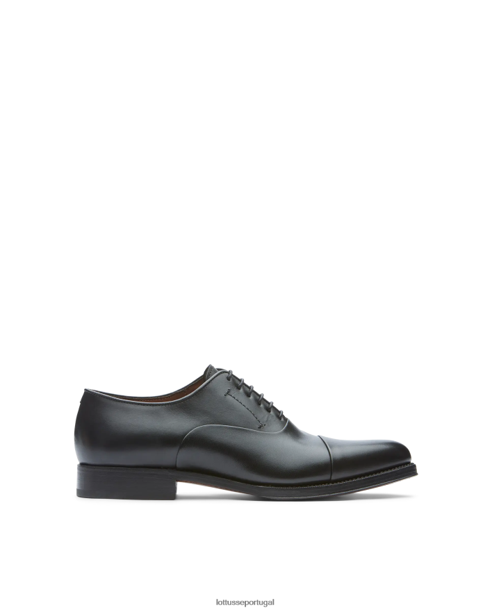 ponto Lottusse homens crosta premium anilina bezerro oxford preto 86F22T1 calçados