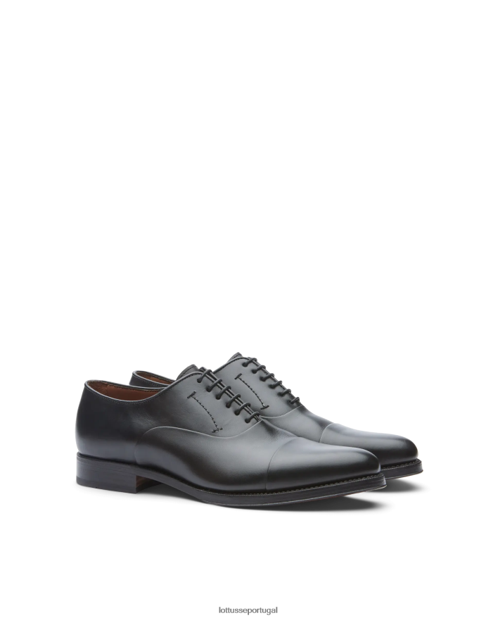 ponto Lottusse homens crosta premium anilina bezerro oxford preto 86F22T1 calçados