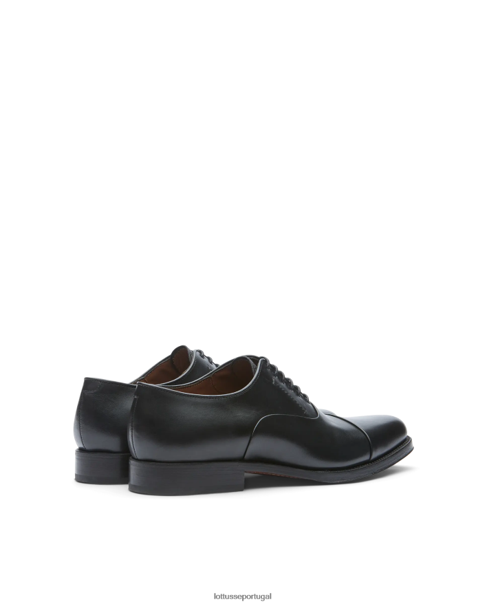 ponto Lottusse homens crosta premium anilina bezerro oxford preto 86F22T1 calçados
