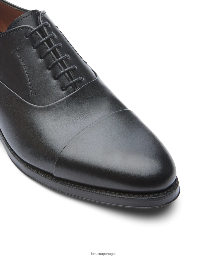 ponto Lottusse homens crosta premium anilina bezerro oxford preto 86F22T1 calçados