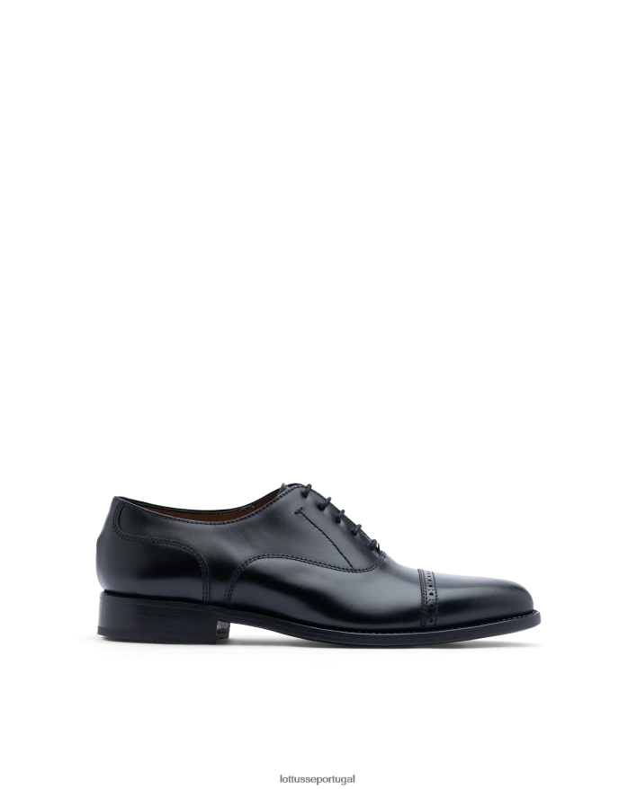 ponto Lottusse homens crosta premium anilina bezerro oxford preto 86F22T50 calçados