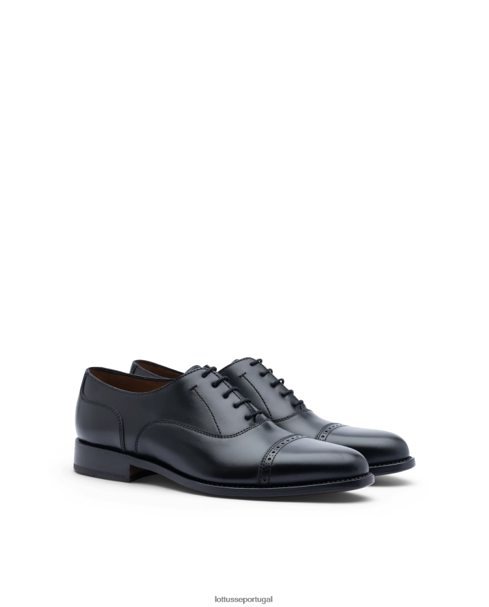 ponto Lottusse homens crosta premium anilina bezerro oxford preto 86F22T50 calçados