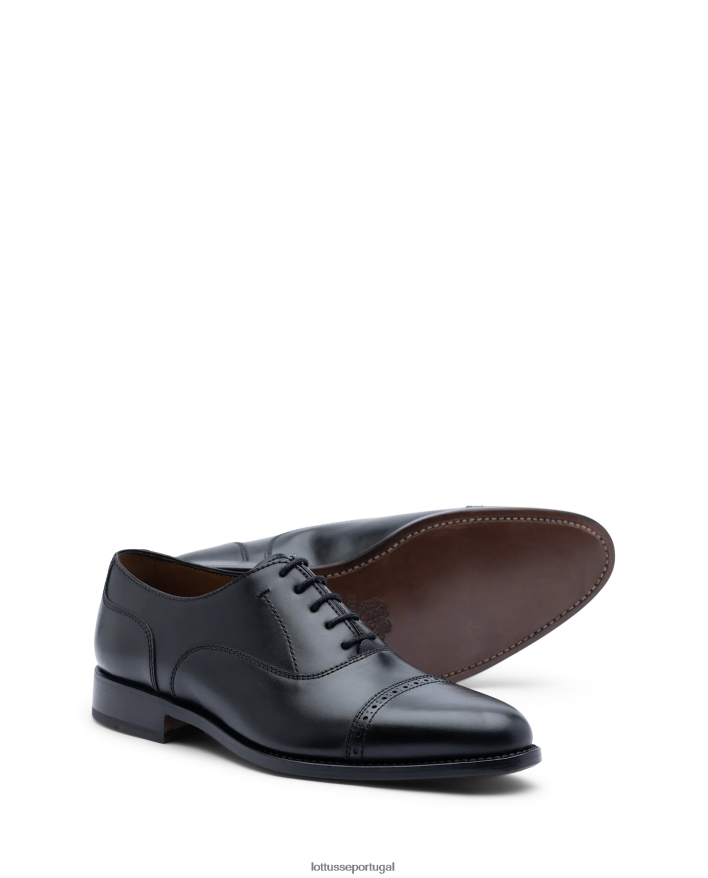 ponto Lottusse homens crosta premium anilina bezerro oxford preto 86F22T50 calçados