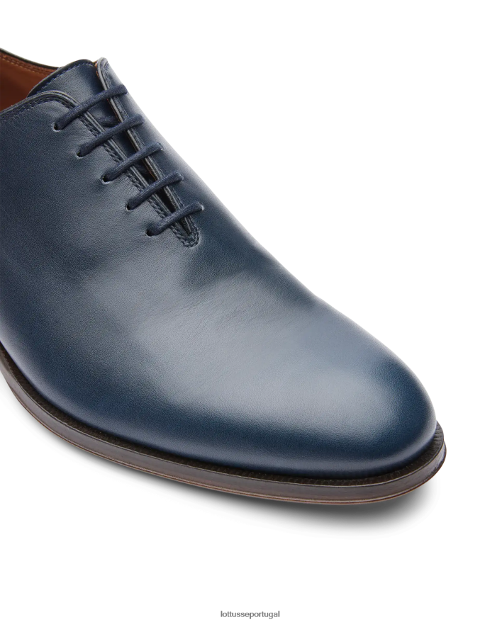 ponto Lottusse homens lenox escovar bezerro oxford azul marinho 86F22T14 calçados