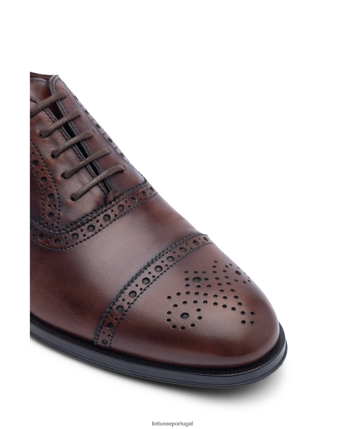 ponto Lottusse homens lenox escovar bezerro oxford marrom 86F22T139 calçados