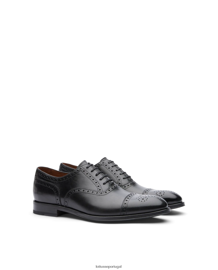 ponto Lottusse homens lenox escovar bezerro oxford preto 86F22T10 calçados
