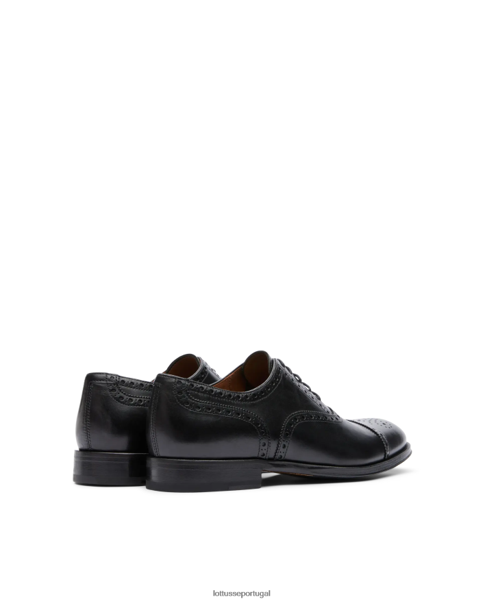 ponto Lottusse homens lenox escovar bezerro oxford preto 86F22T10 calçados
