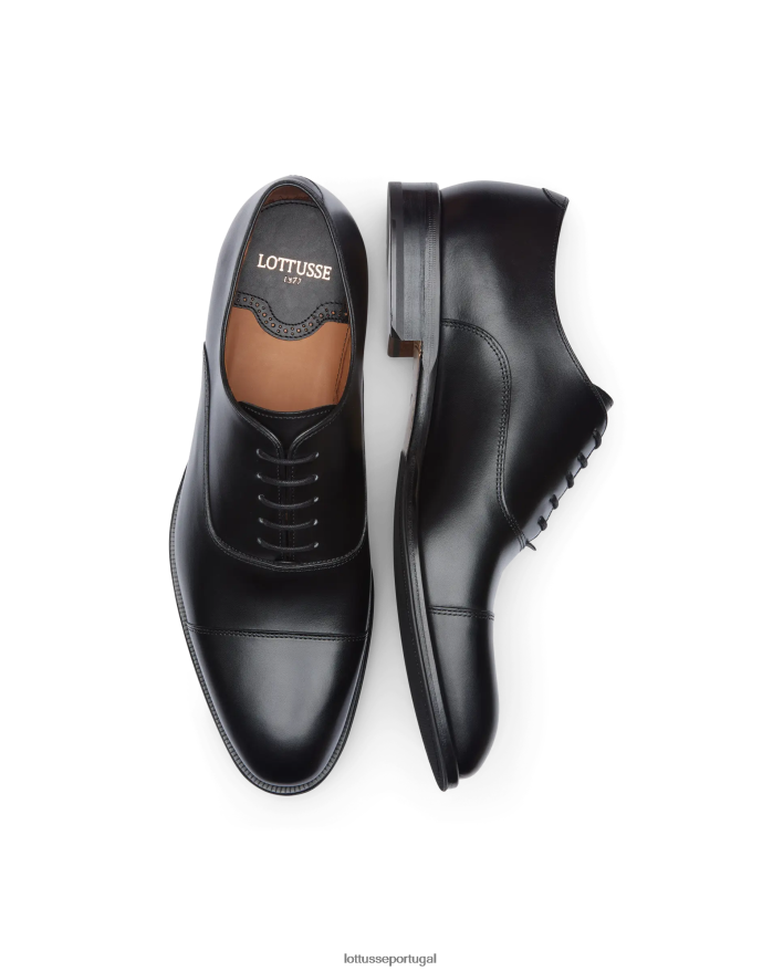 ponto Lottusse homens lenox escovar bezerro oxford preto 86F22T8 calçados