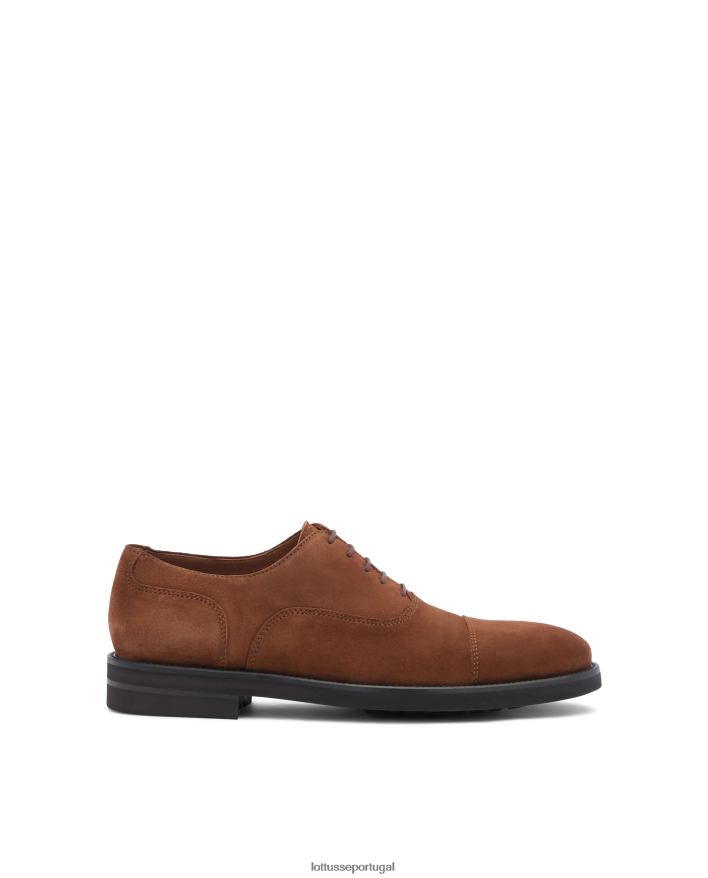 ponto Lottusse homens oxfords de camurça de bezerro holborn marrom 86F22T144 calçados
