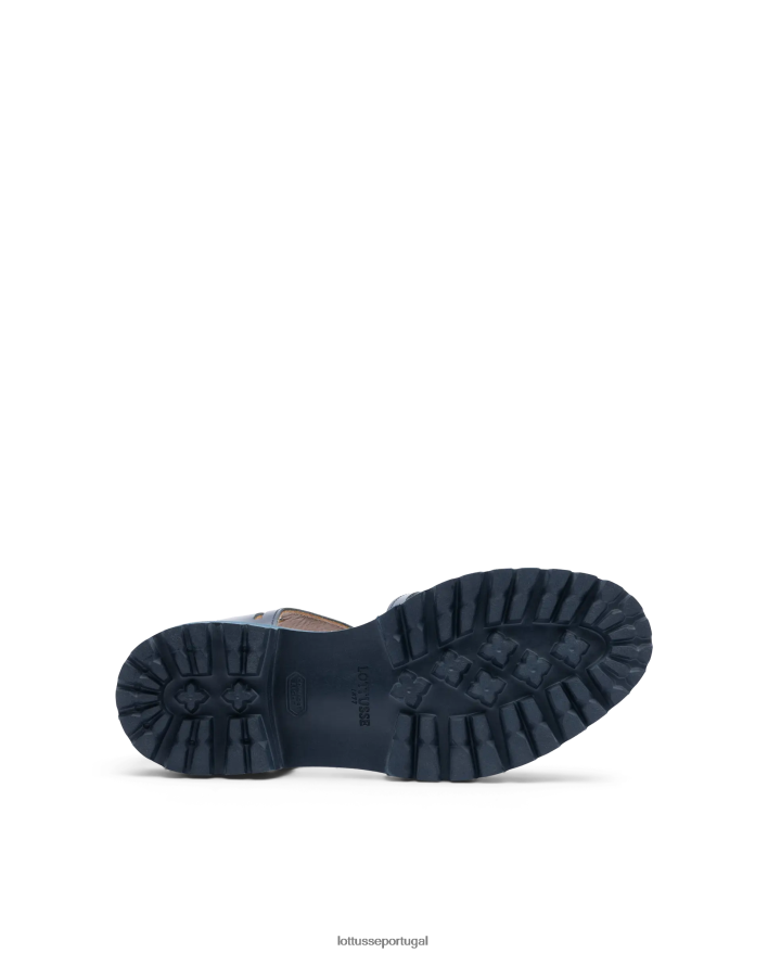 ponto Lottusse homens covent sapatos de gelatina de bezerro brilhante azul marinho 86F22T94 calçados