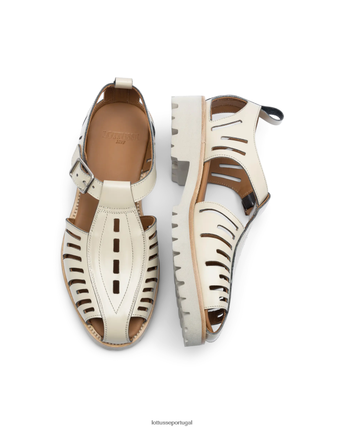 ponto Lottusse homens covent sapatos de gelatina de bezerro brilhante bege 86F22T93 calçados