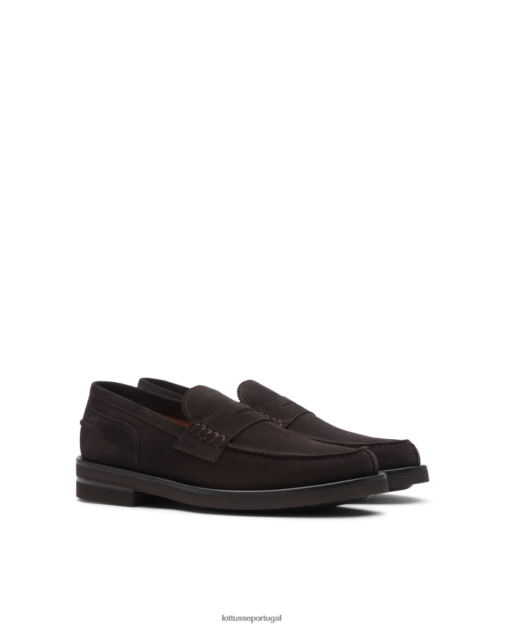 ponto Lottusse homens sapato barco daytona camurça café 86F22T5 calçados