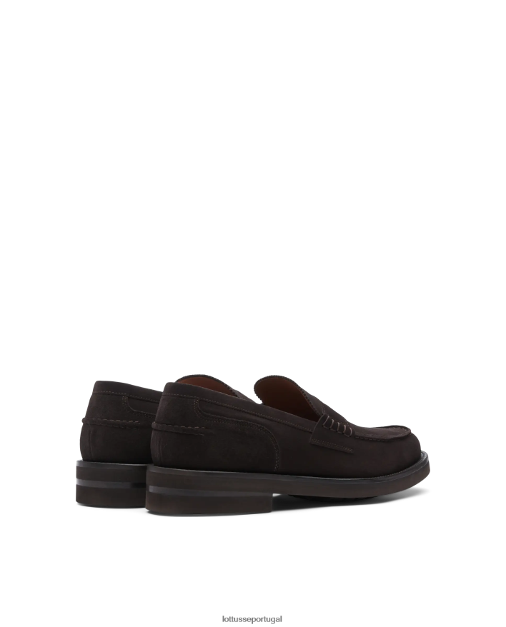 ponto Lottusse homens sapato barco daytona camurça café 86F22T5 calçados
