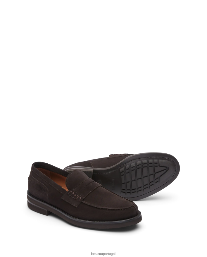 ponto Lottusse homens sapato barco daytona camurça café 86F22T5 calçados