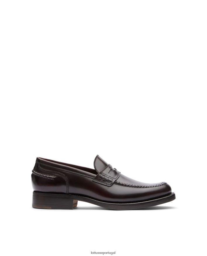ponto Lottusse homens sapatos de barco cordovão kingstown shell horse marrom 86F22T60 calçados