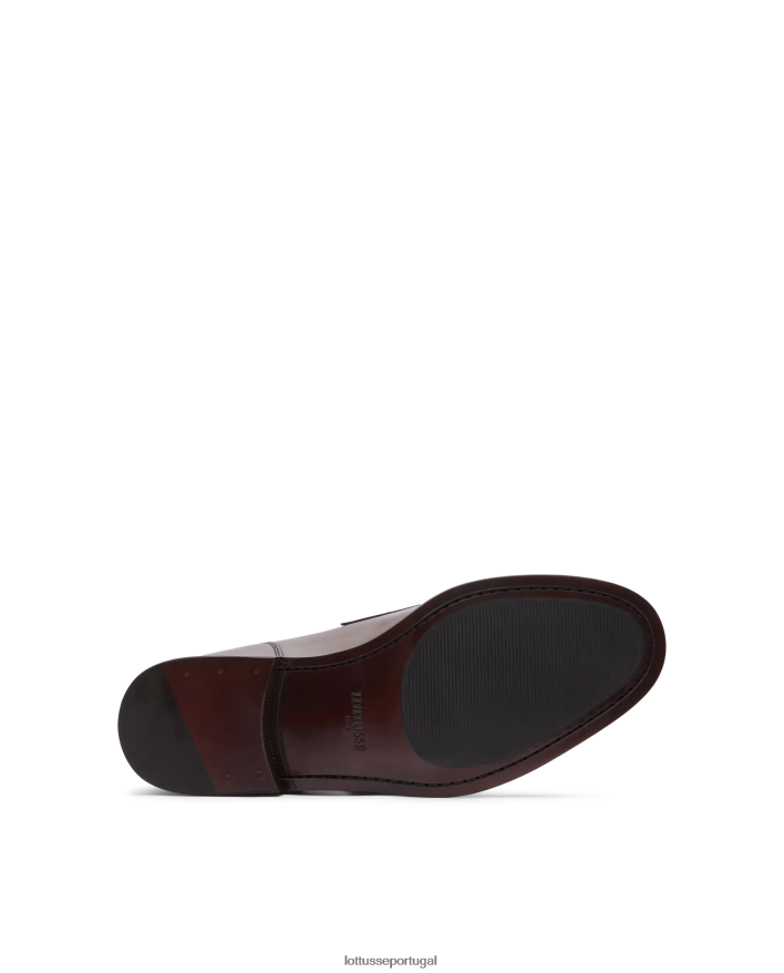 ponto Lottusse homens sapatos de barco de bezerro brilhante daytona marrom 86F22T4 calçados