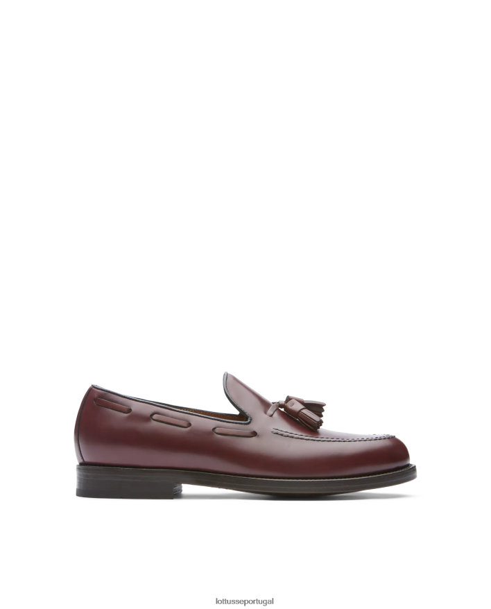 ponto Lottusse homens sapatos de barco de bezerro brilhantes de classe marrom 86F22T29 calçados