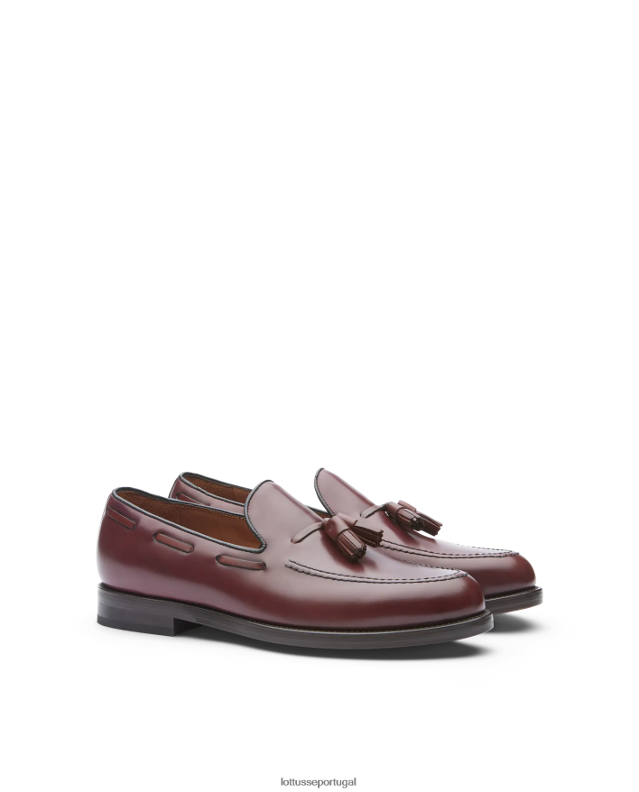 ponto Lottusse homens sapatos de barco de bezerro brilhantes de classe marrom 86F22T29 calçados
