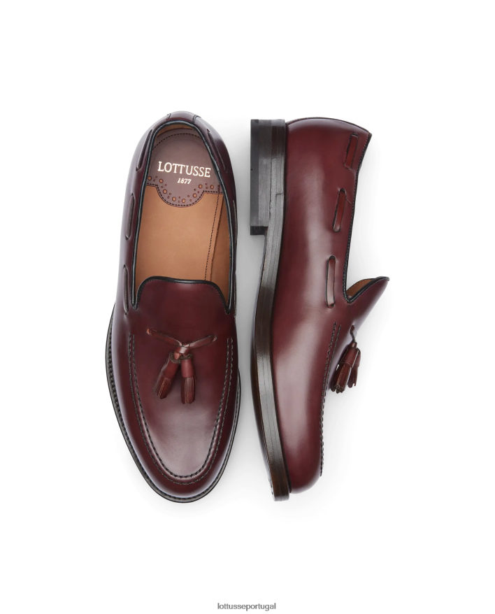 ponto Lottusse homens sapatos de barco de bezerro brilhantes de classe marrom 86F22T29 calçados