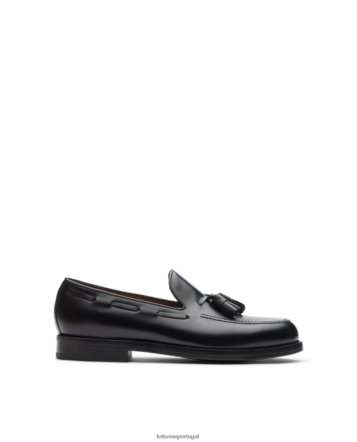 ponto Lottusse homens sapatos de barco de bezerro brilhantes de classe preto 86F22T28 calçados
