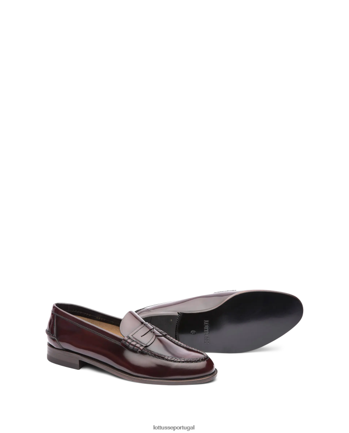 ponto Lottusse homens sapatos de barco de bezerro de fichário polido marrom liberty preto 86F22T33 calçados