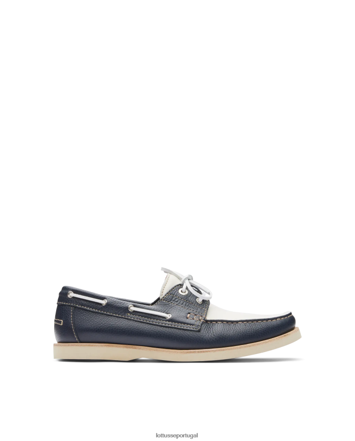 ponto Lottusse homens sapatos de barco de bezerro de grãos oceânicos multicolorido 86F22T121 calçados