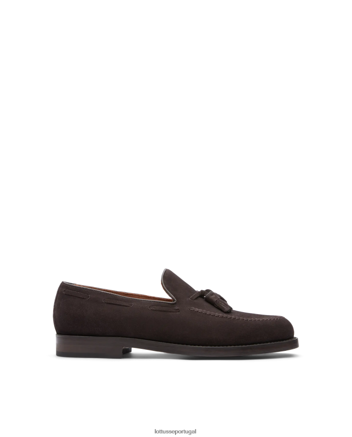 ponto Lottusse homens sapatos de barco de camurça de classe café 86F22T135 calçados