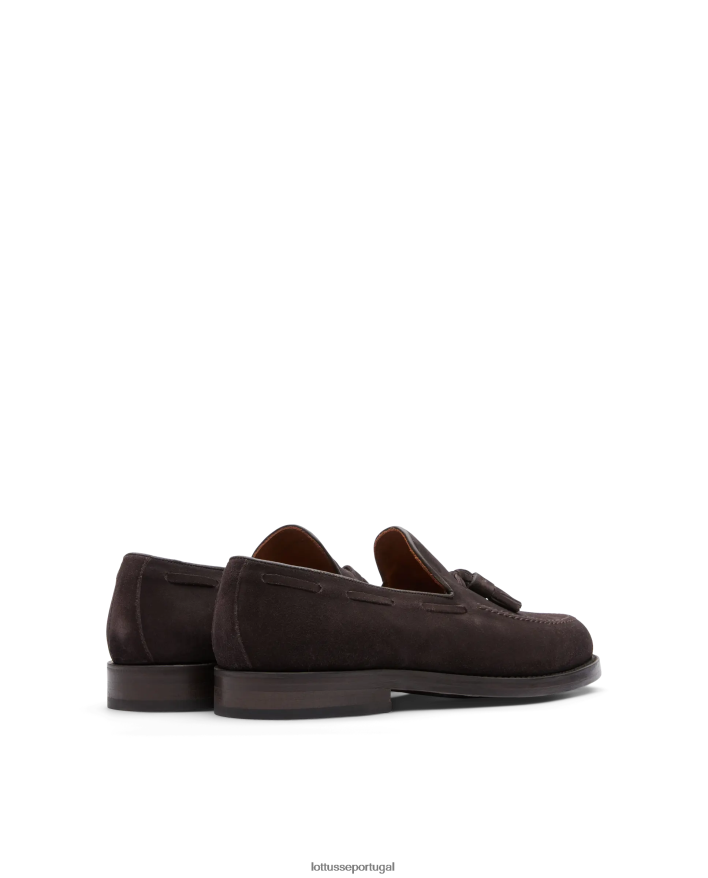 ponto Lottusse homens sapatos de barco de camurça de classe café 86F22T135 calçados