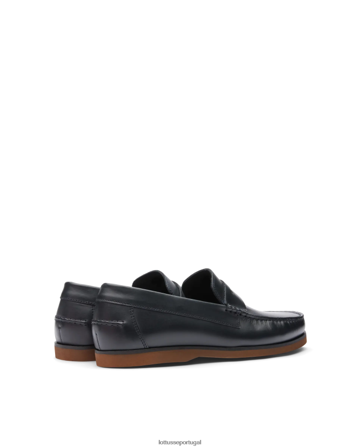 ponto Lottusse homens sapatos de barco de cera oceânica azul marinho 86F22T102 calçados