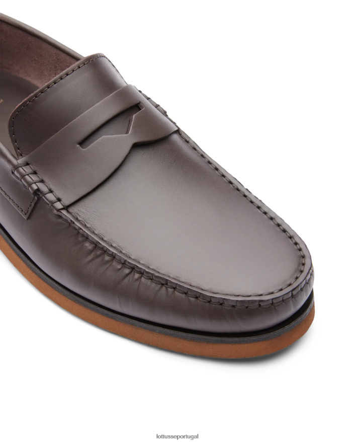 ponto Lottusse homens sapatos de barco de cera oceânica café 86F22T103 calçados