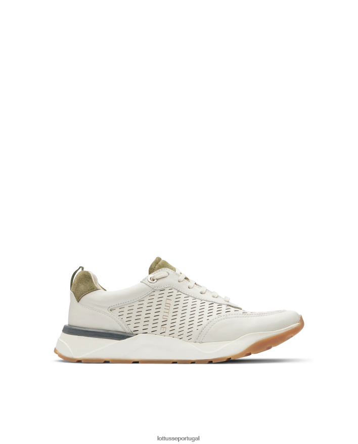 ponto Lottusse homens tênis de bezerro macio osaka off white 86F22T123 calçados