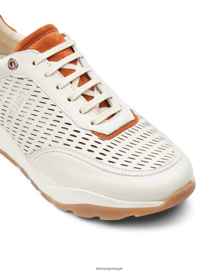 ponto Lottusse homens tênis de bezerro macio osaka off white 86F22T124 calçados