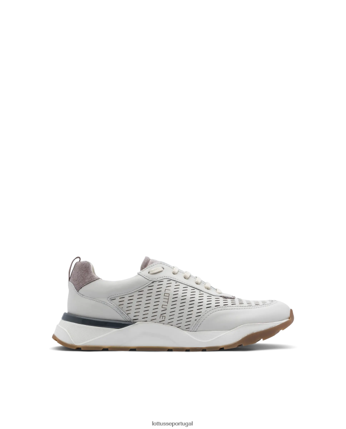 ponto Lottusse homens tênis de bezerro macio osaka off white 86F22T125 calçados