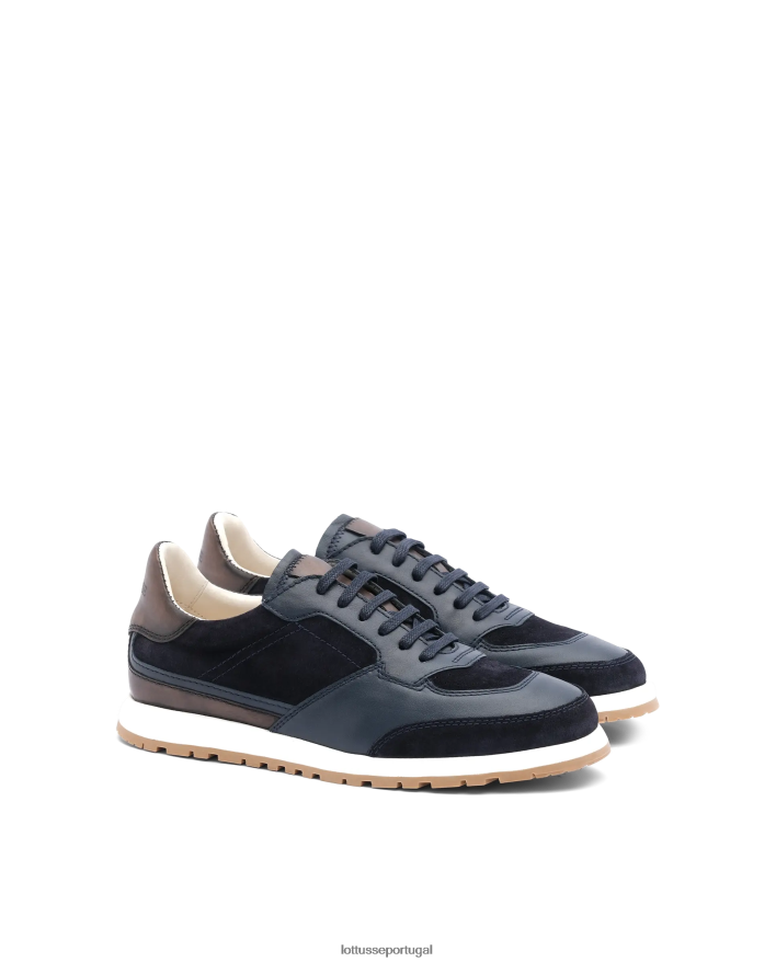 ponto Lottusse homens tênis mancor camurça multicolorido azul marinho 86F22T193 calçados