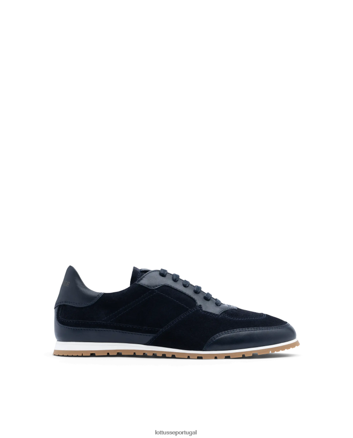 ponto Lottusse homens tênis mancor soft bezerro azul marinho 86F22T116 calçados