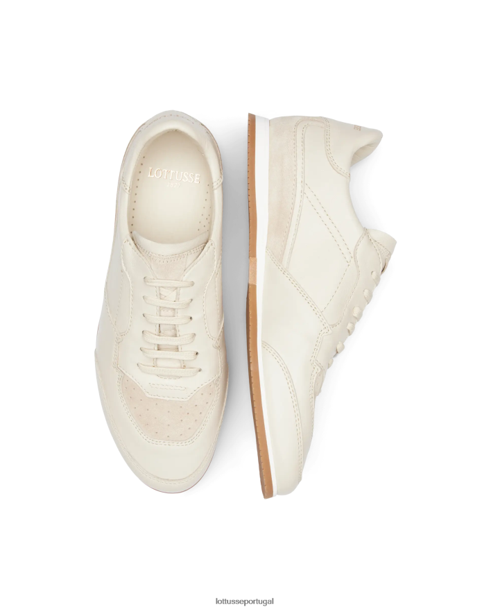 ponto Lottusse homens tênis mancor soft bezerro off white 86F22T114 calçados