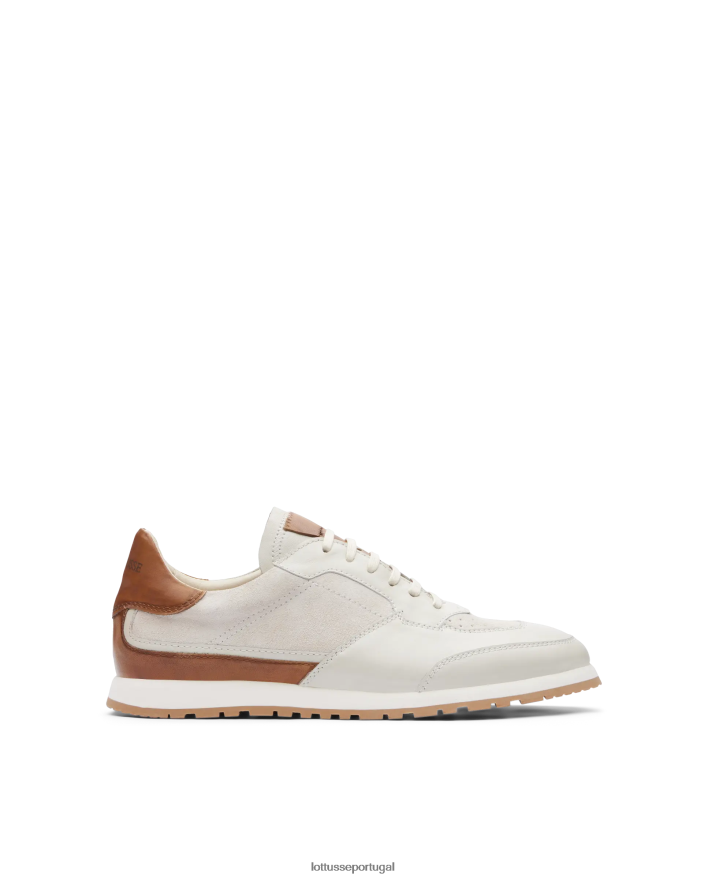 ponto Lottusse homens tênis mancor soft bezerro off white 86F22T194 calçados