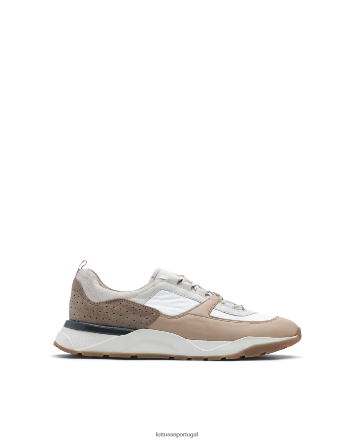 ponto Lottusse homens tênis osaka multicolorido de panturrilha macia natural 86F22T120 calçados