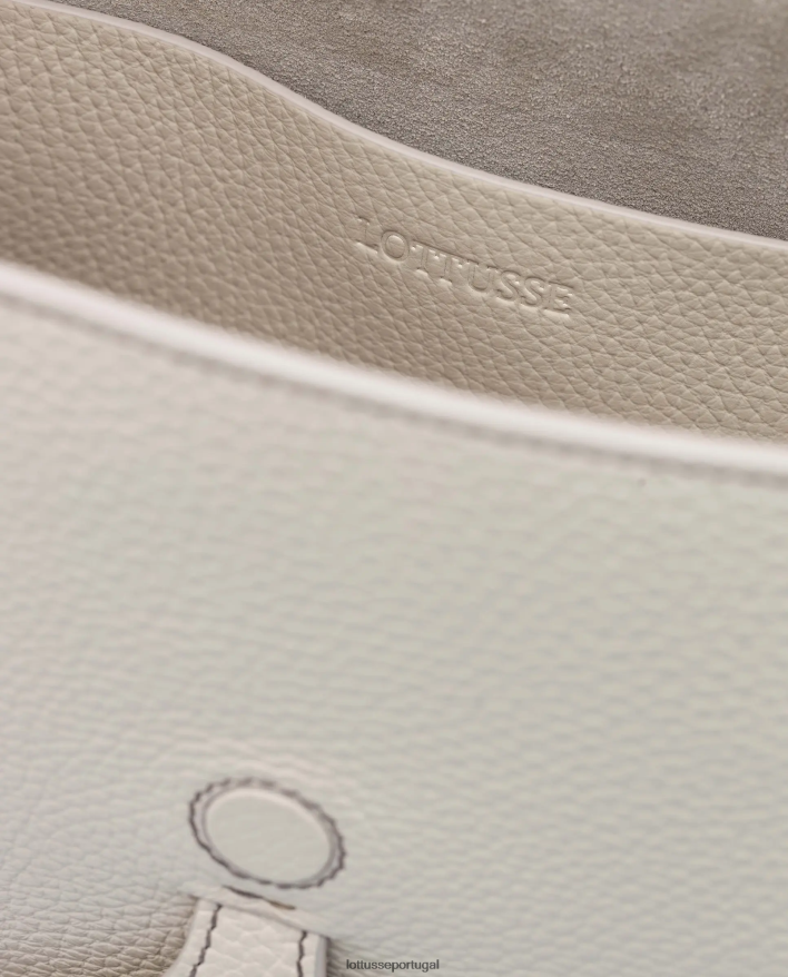 ponto Lottusse mulheres bolsa com alça superior de bezerro grão talaia off white 86F22T324 acessórios