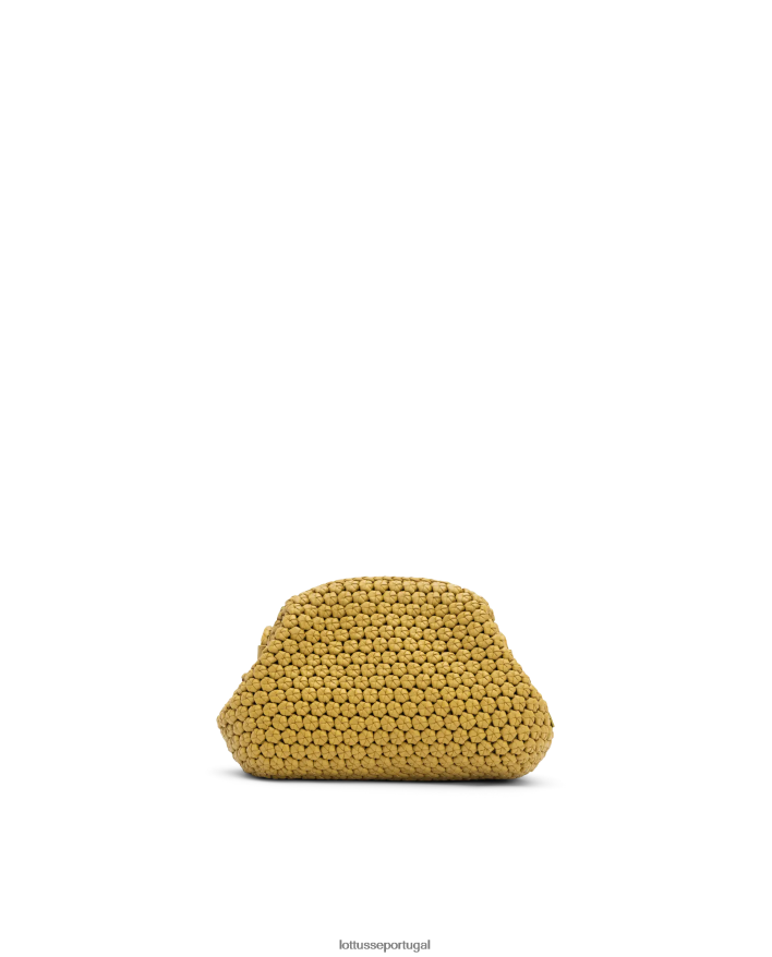 ponto Lottusse mulheres bolsa com alça superior macia de cordeiro merino noodbag amarelo 86F22T350 acessórios