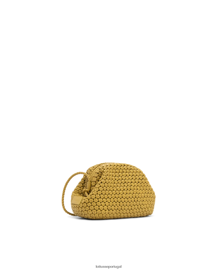 ponto Lottusse mulheres bolsa com alça superior macia de cordeiro merino noodbag amarelo 86F22T350 acessórios