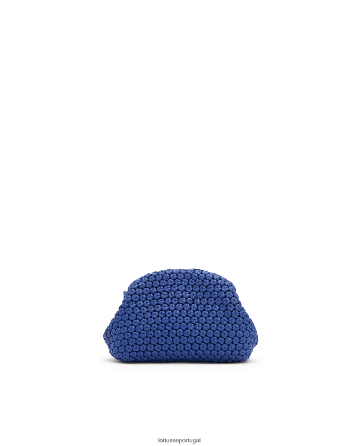 ponto Lottusse mulheres bolsa com alça superior macia de cordeiro merino noodbag azul 86F22T348 acessórios