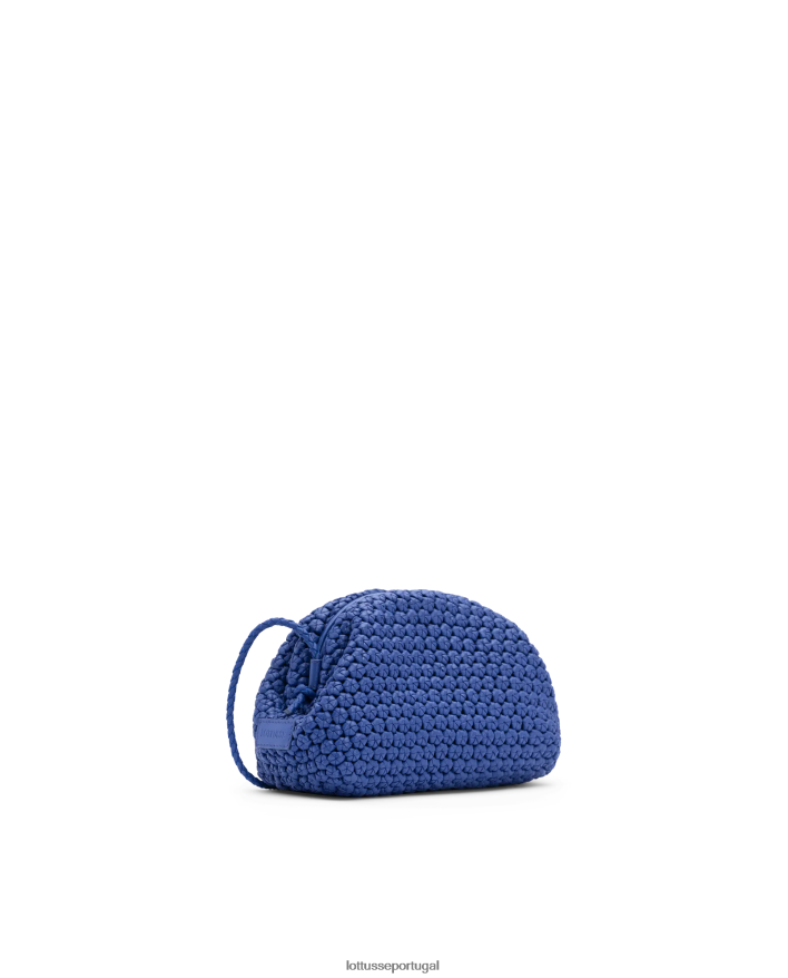 ponto Lottusse mulheres bolsa com alça superior macia de cordeiro merino noodbag azul 86F22T348 acessórios