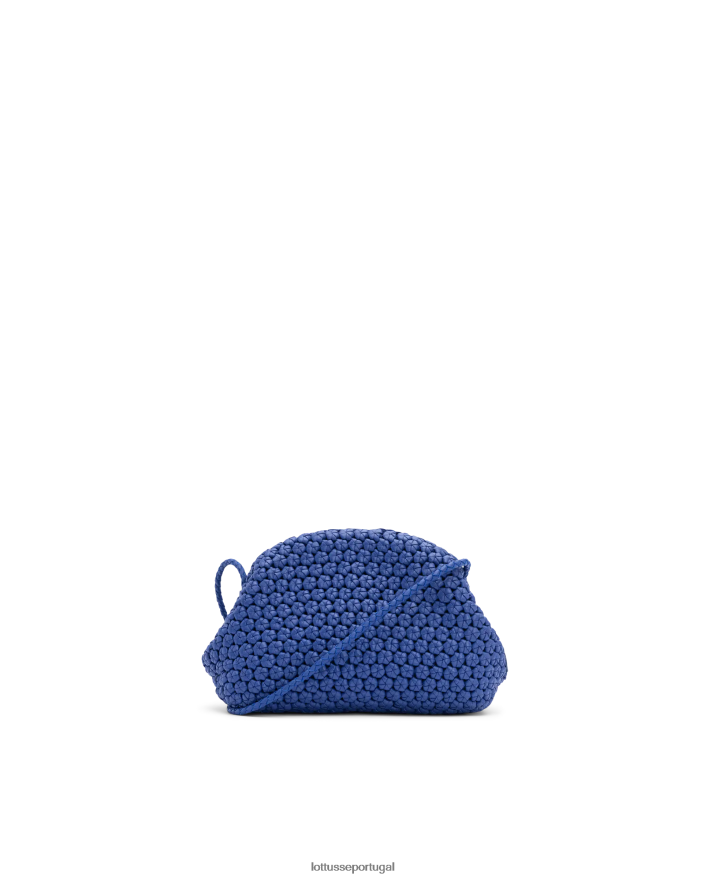 ponto Lottusse mulheres bolsa com alça superior macia de cordeiro merino noodbag azul 86F22T348 acessórios