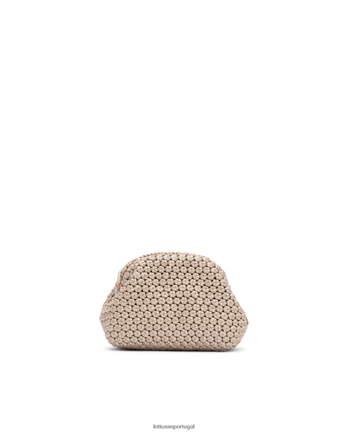 ponto Lottusse mulheres bolsa com alça superior macia de cordeiro merino noodbag prata 86F22T349 acessórios