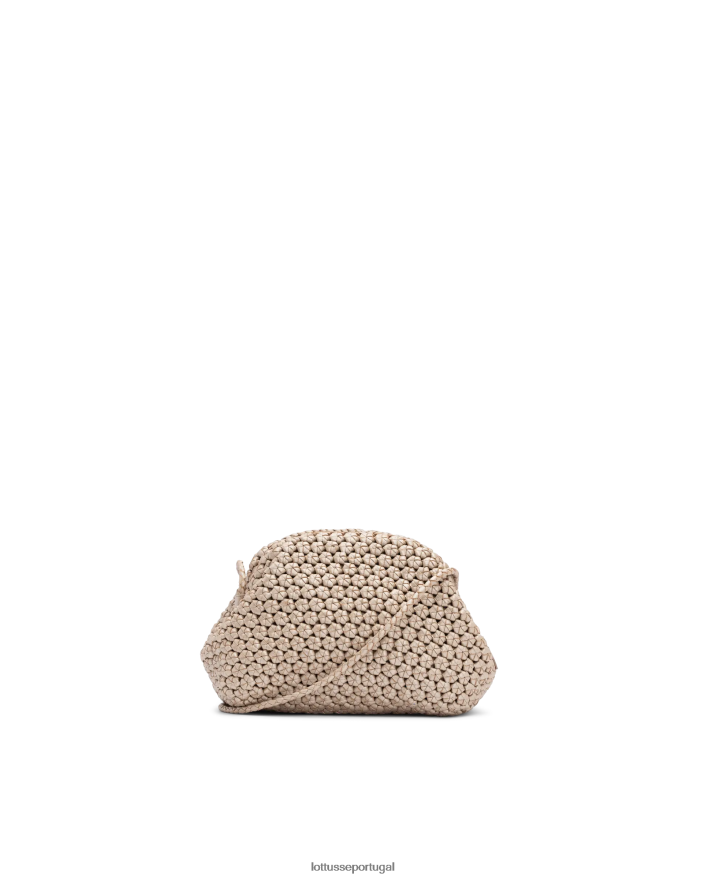 ponto Lottusse mulheres bolsa com alça superior macia de cordeiro merino noodbag prata 86F22T349 acessórios